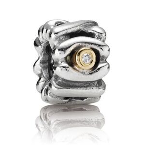 Pandora Diamond XOX (Hugs and Kisses) 2 Tone Charm